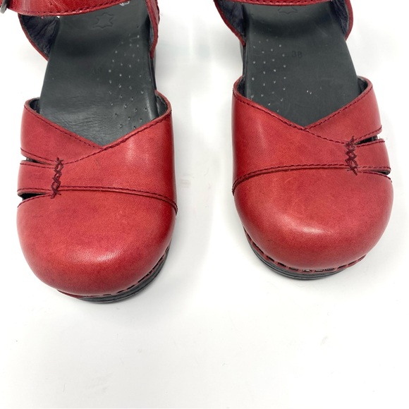 Dansko Maeve Leather Ankle Strap Clog Sandals 38 - Picture 5 of 10